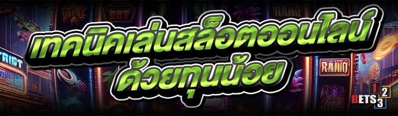 เทคนิคเล่นสล็อตออนไลน์ ด้วยทุนน้อย