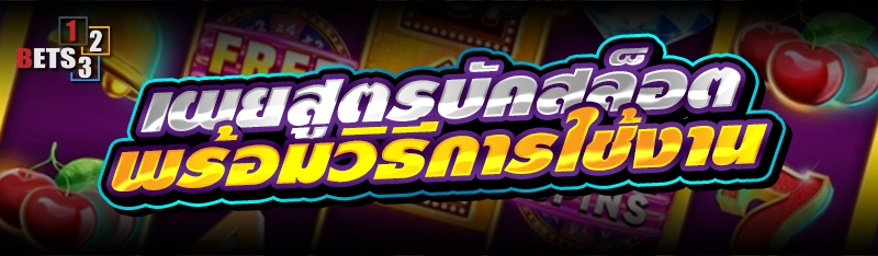 เผยสูตรบัคสล็อต พร้อมวิธีการใช้งาน