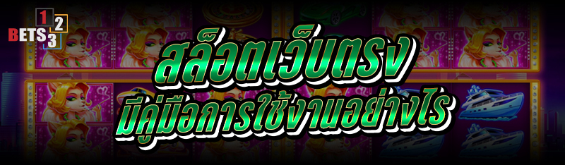 สล็อตเว็บตรง มีคู่มือการใช้งานอย่างไร